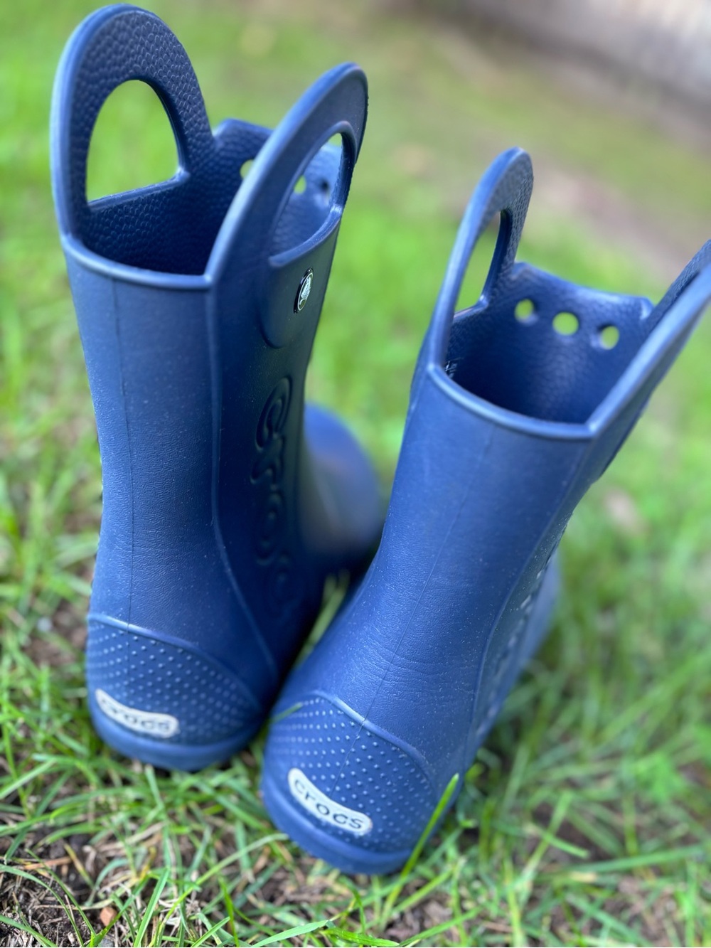 CROCS Kids Blue Handle Rain Boots